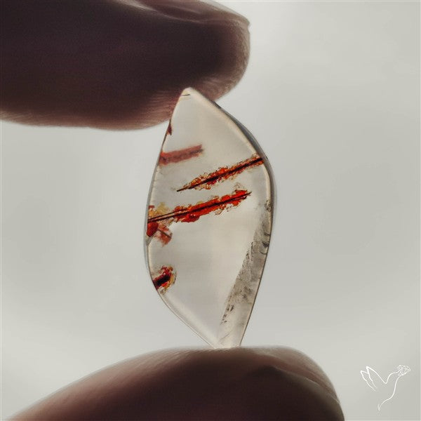 Rare Iron Stained Quartz Cabochon