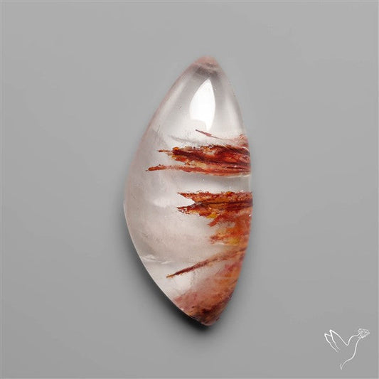 Rare Iron Stained Quartz Cabochon