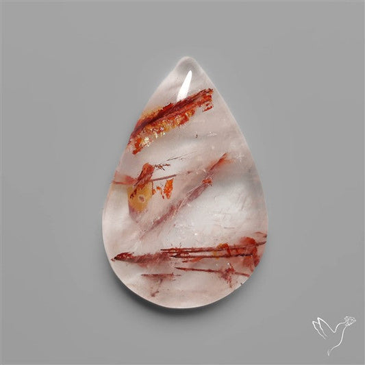 Rare Iron Stained Quartz Cabochon