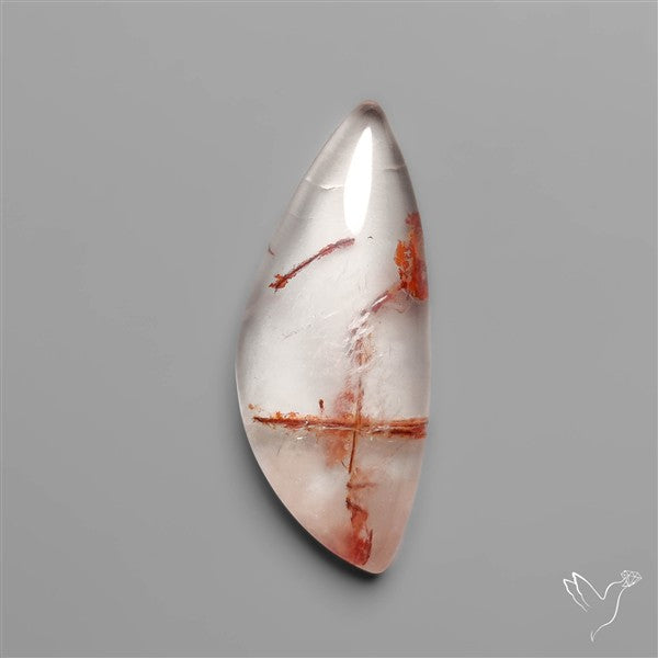 Rare Iron Stained Quartz Cabochon