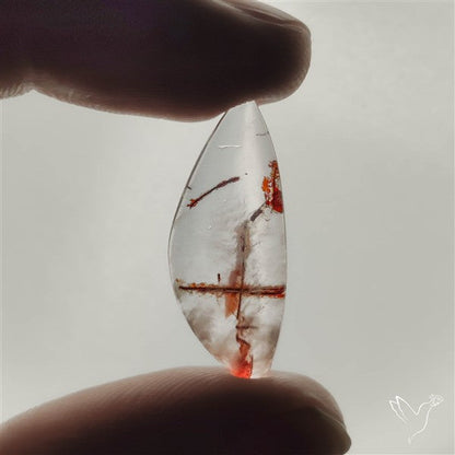 Rare Iron Stained Quartz Cabochon