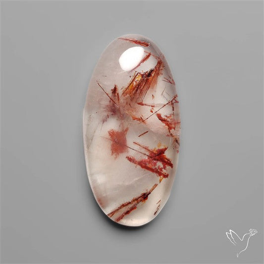 Rare Iron Stained Quartz Cabochon