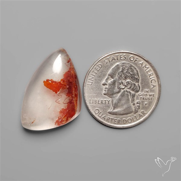 Rare Iron Stained Quartz Cabochon