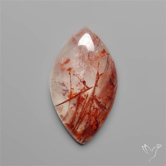 Rare Iron Stained Quartz Cabochon