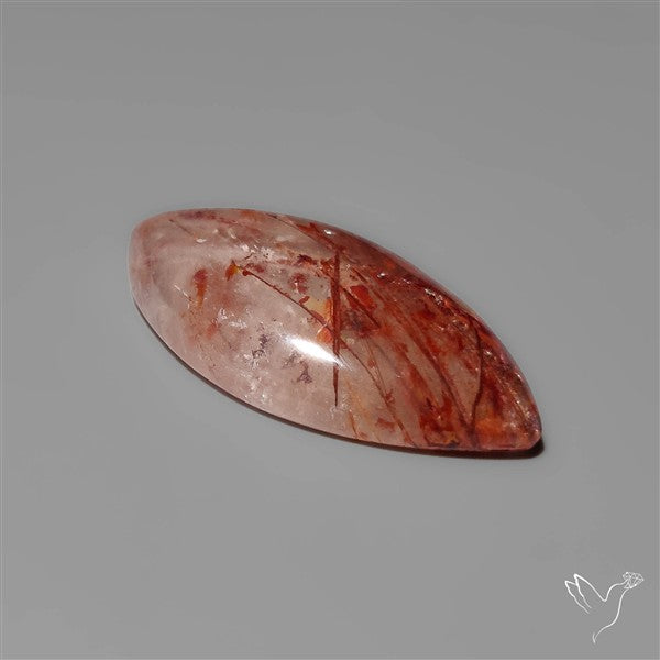 Rare Iron Stained Quartz Cabochon