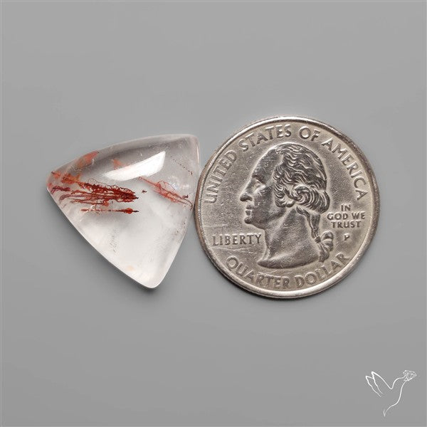 Rare Iron Stained Quartz Cabochon