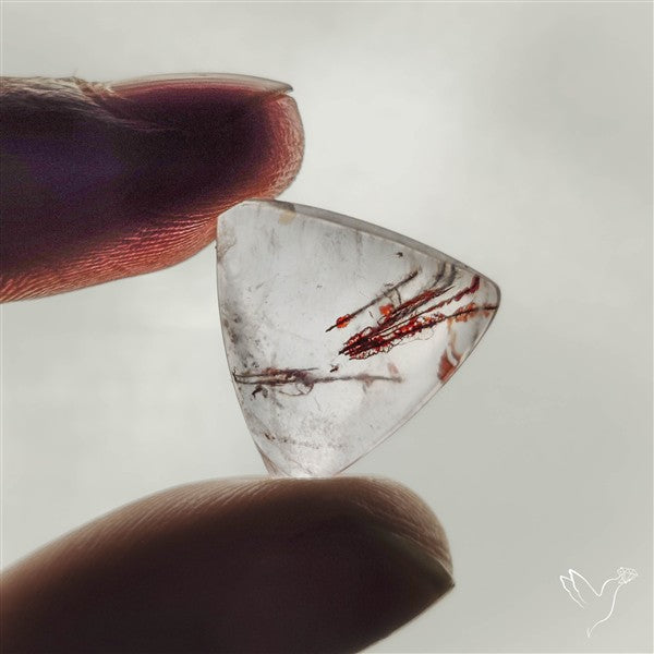 Rare Iron Stained Quartz Cabochon
