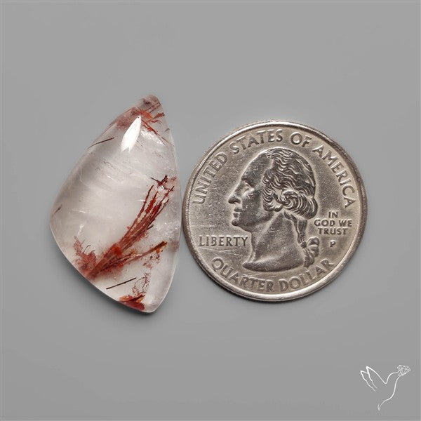 Rare Iron Stained Quartz Cabochon