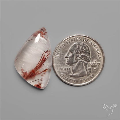 Rare Iron Stained Quartz Cabochon