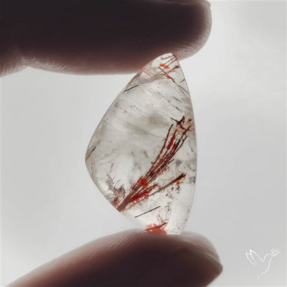 Rare Iron Stained Quartz Cabochon