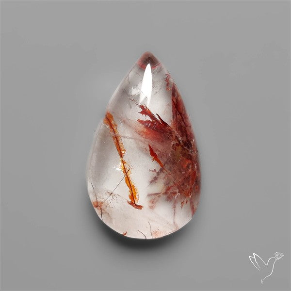 Rare Iron Stained Quartz Cabochon