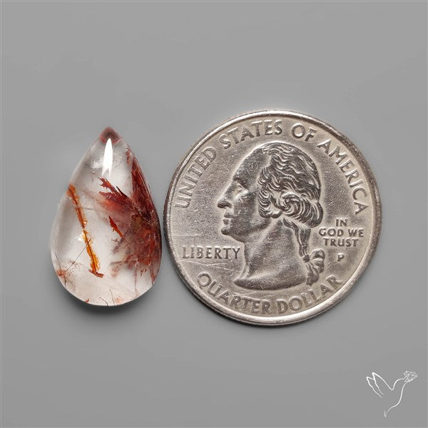 Rare Iron Stained Quartz Cabochon