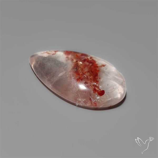 Rare Iron Stained Quartz Cabochon