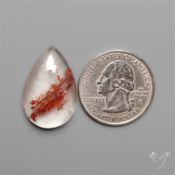 Rare Iron Stained Quartz Cabochon