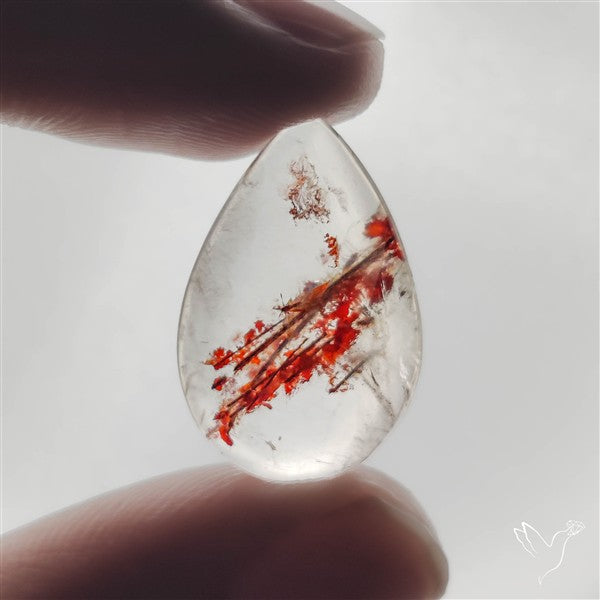 Rare Iron Stained Quartz Cabochon