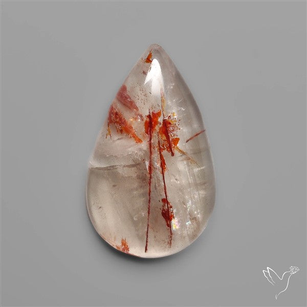 Rare Iron Stained Quartz Cabochon