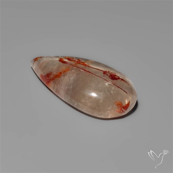 Rare Iron Stained Quartz Cabochon