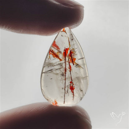 Rare Iron Stained Quartz Cabochon