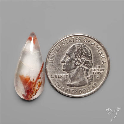 Rare Iron Stained Quartz Cabochon