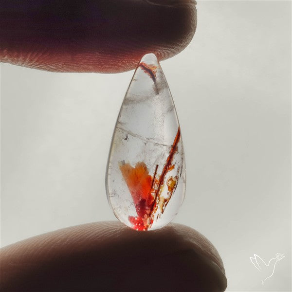 Rare Iron Stained Quartz Cabochon