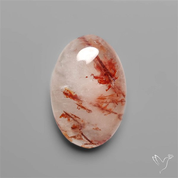 Rare Iron Stained Quartz Cabochon