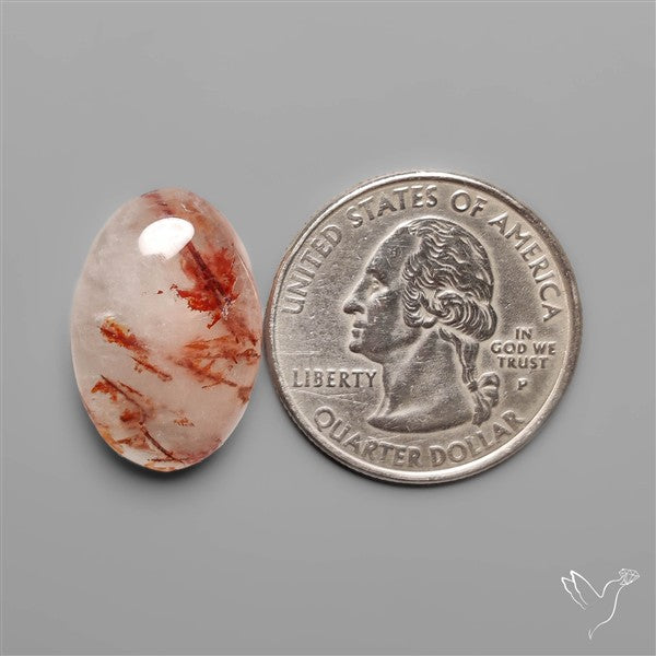 Rare Iron Stained Quartz Cabochon