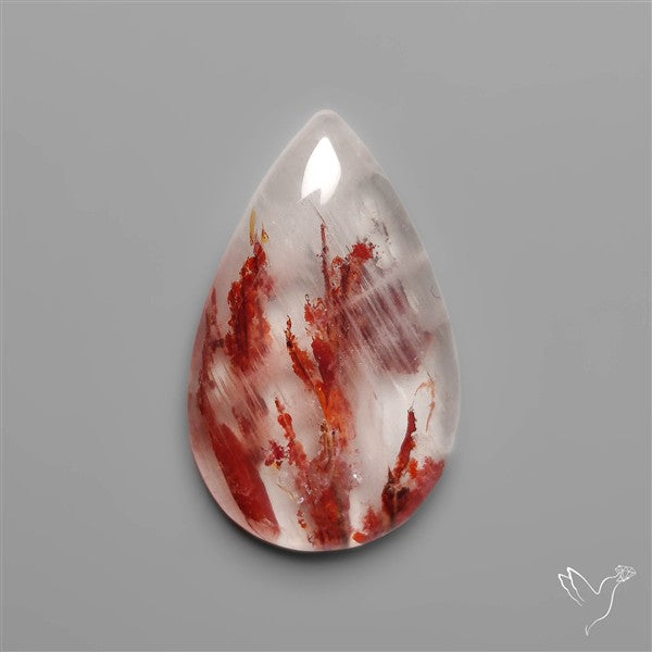 Rare Iron Stained Quartz Cabochon