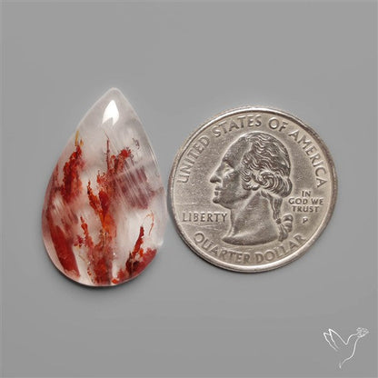 Rare Iron Stained Quartz Cabochon