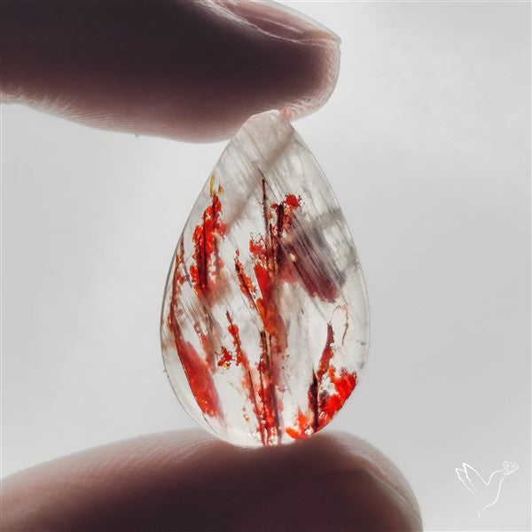 Rare Iron Stained Quartz Cabochon