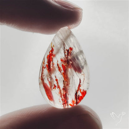 Rare Iron Stained Quartz Cabochon