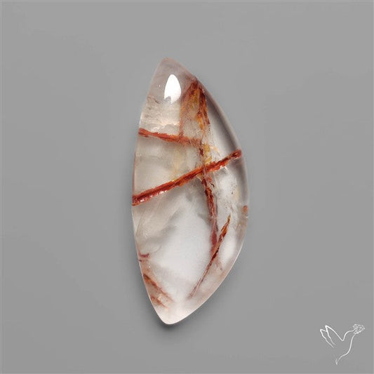 Rare Iron Stained Quartz Cabochon