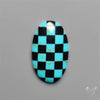 Kingman Turquoise Checker Inlay Black Onyx