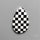 Black Marquina Checkerboard Inlay Cabochon