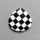 Black Marquina Checkerboard Inlay Cabochon