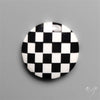 Black Marquina Checkerboard Inlay Cabochon