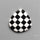 Black Marquina Checkerboard Inlay Cabochon