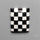 Black Marquina Checkerboard Inlay Cabochon
