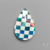 Aurora Opal & White Agate In Checkerboard Inlay Doublet