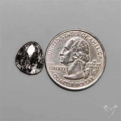 Rose Cut Black Rutile Quartz from Sri Lanka