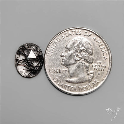 Rose Cut Black Tourmalinated Quartz