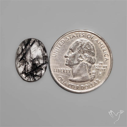 Rose Cut Black Tourmalinated Quartz