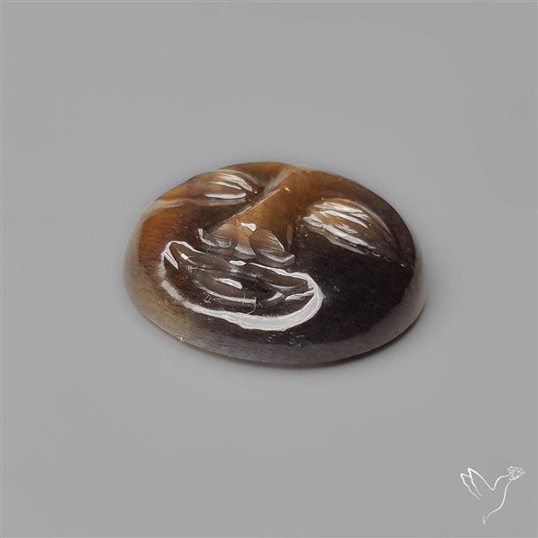 Black Sunstone Moonface Carving