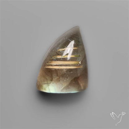 Golden Rutilated Quartz and Labradorite Doublet
