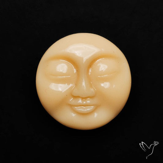 Bone Moonface Carving