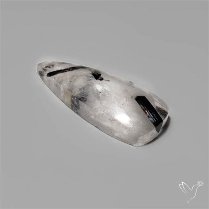 Black Tourmalinated Quartz Cabochon