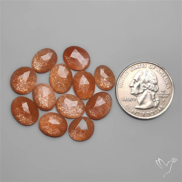 Rose Cut Sunstones Lot