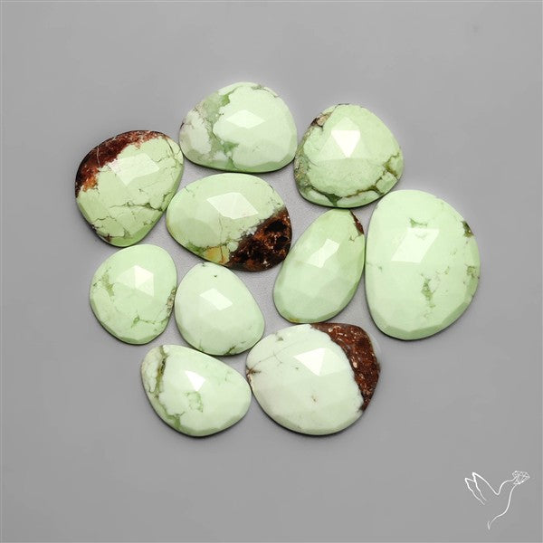 Rose Cut Citron Chrysoprase Lot