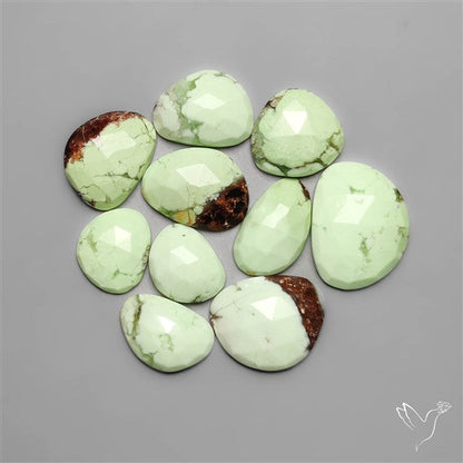 Rose Cut Citron Chrysoprase Lot
