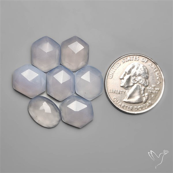 Rose Cut Namibian Chalcedonies Lot