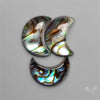 Himalayan Quartz With Abalone Shell Doublet Crescents Lot
